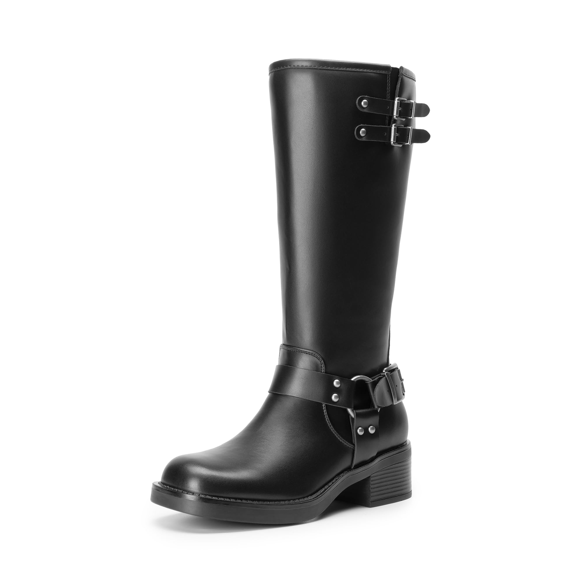 Black-pu-Womens-Knee-High-Boots-1