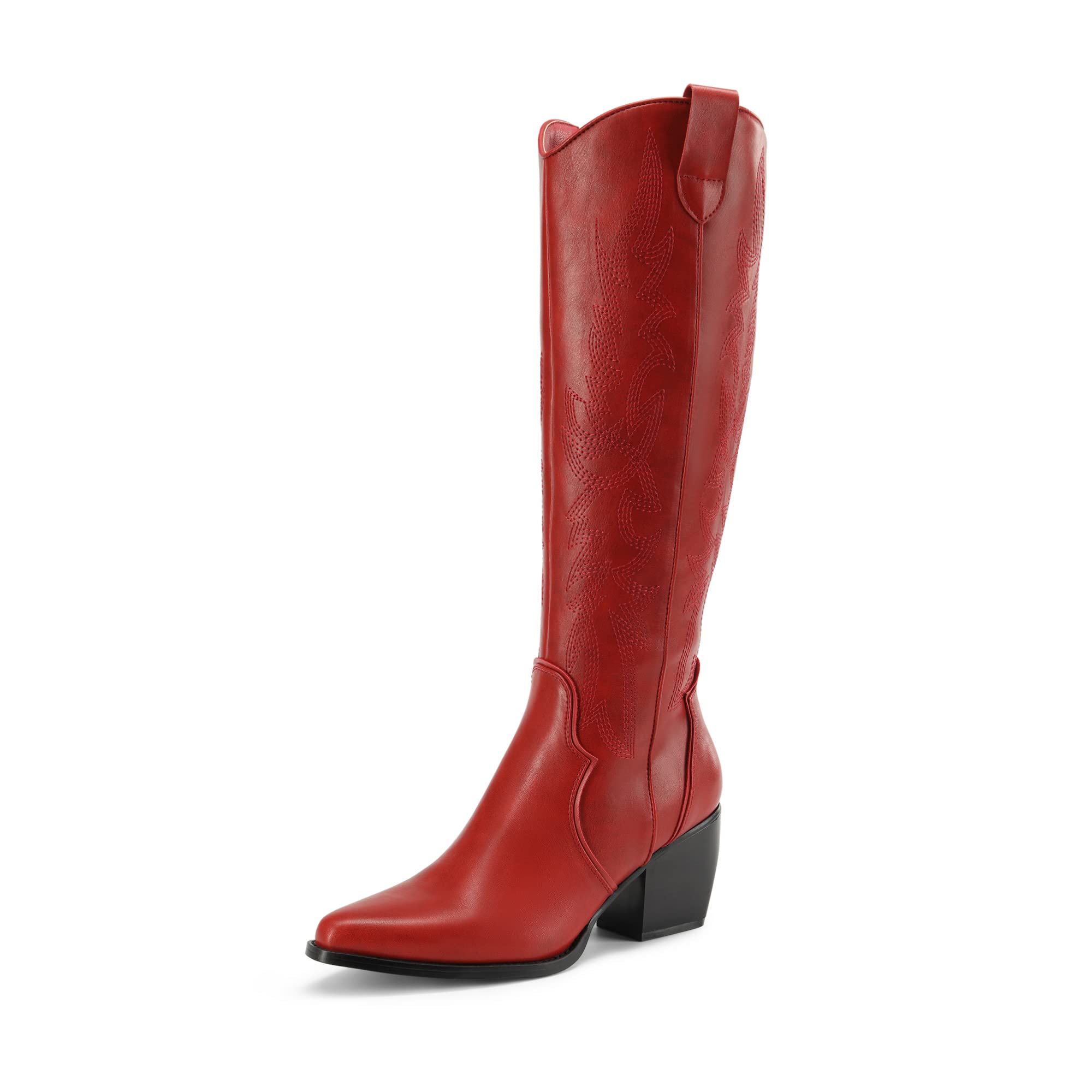 Red-Womens-Embroidered-Boots-1