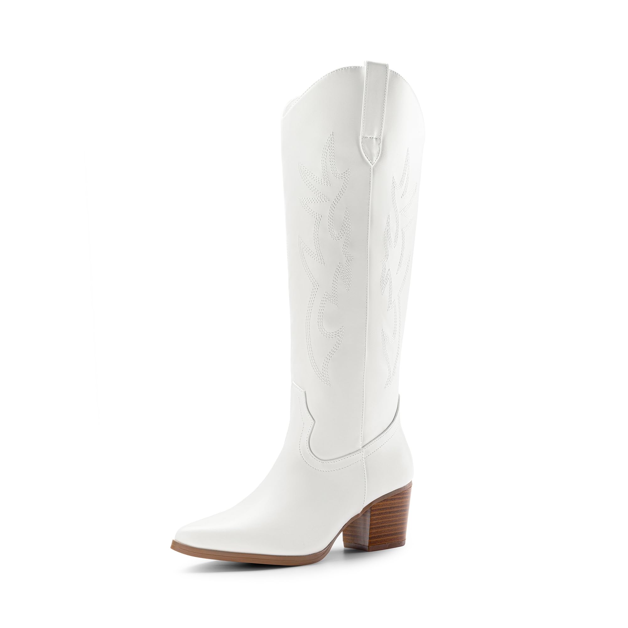 White-Knee-High-Pointed-Toe-Embroidered-Boots-1