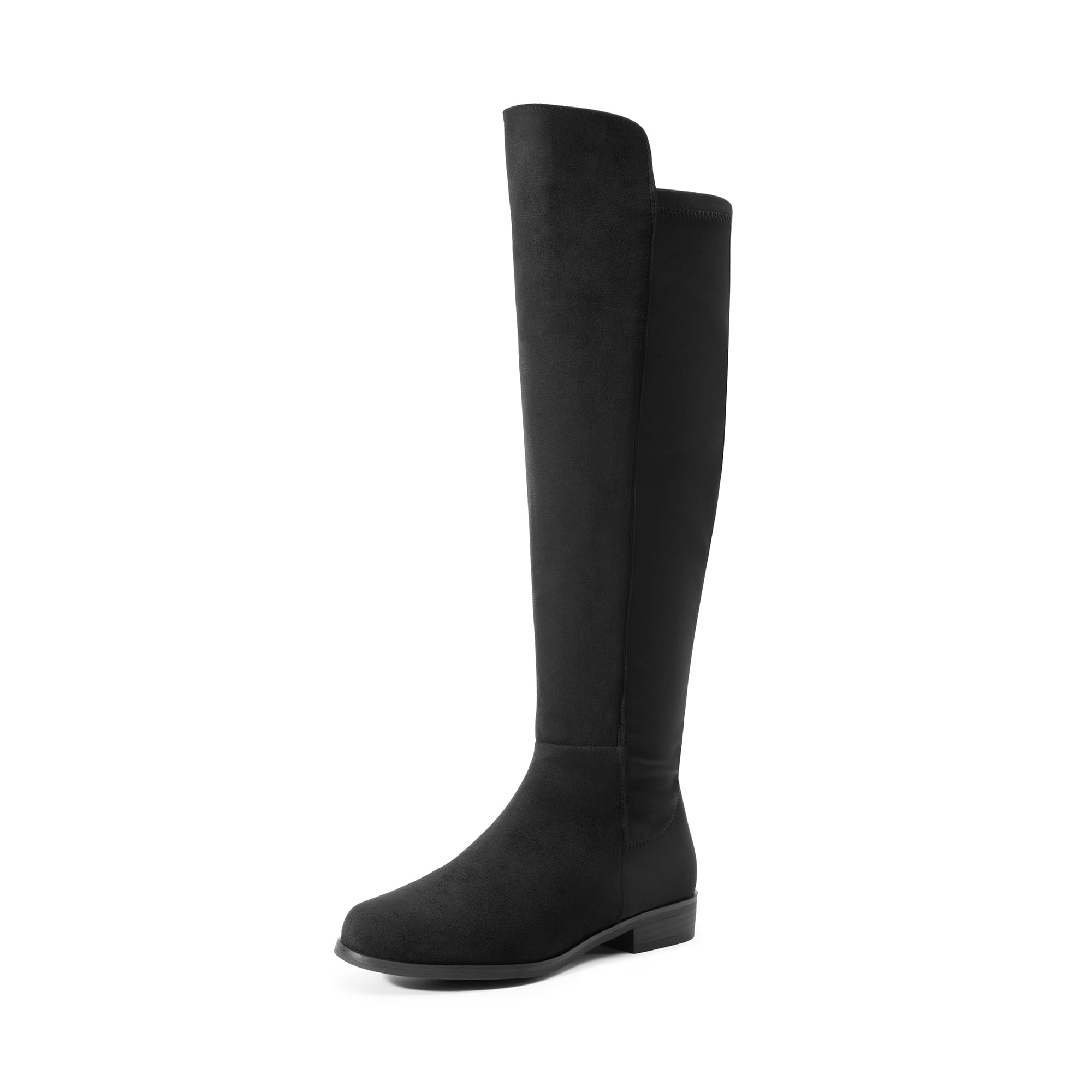 Womens-Knee-High-Boots-Black-Suede-1